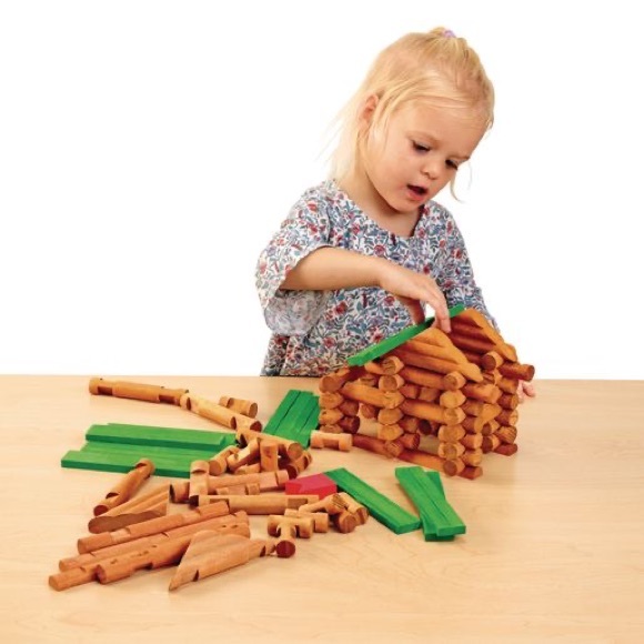Tumble Tree Timbers Real Wood Interlocking Building Logs Set 162 pieces - Picture 5 of 7